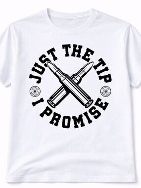 Just The Tip Graphic T Shirt Trendy Boutique Style Tee Mens Gifts White Tops